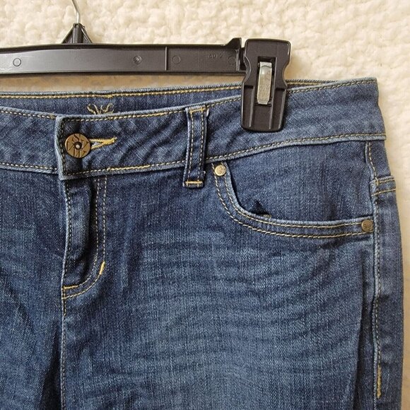 Vera Wang Jeans Womens 8 Blue 30X26 Straight Leg Maggie Stretch Cotton Midrise - Picture 3 of 10